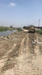 ترميم بعض المواقع بجسر مصرف ابو المطامير وتسوية جسر مصرف جبارس القديم بحوش عيسى