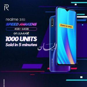 هاتف realme 3 Pro يبيع 1000 وحدة في أقل من 5 دقائق على جوميا